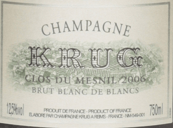 Krug Clos du Mesnil Blanc de Blanc Brut
