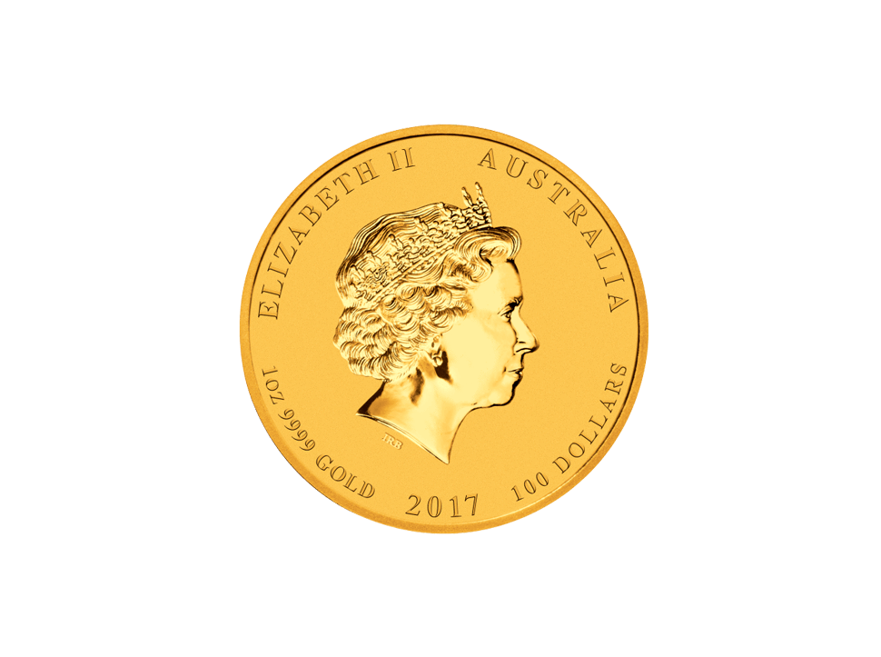 Buy original gold coins 1 oz Gold Lunar Rooster 2017 with Bitcoin!