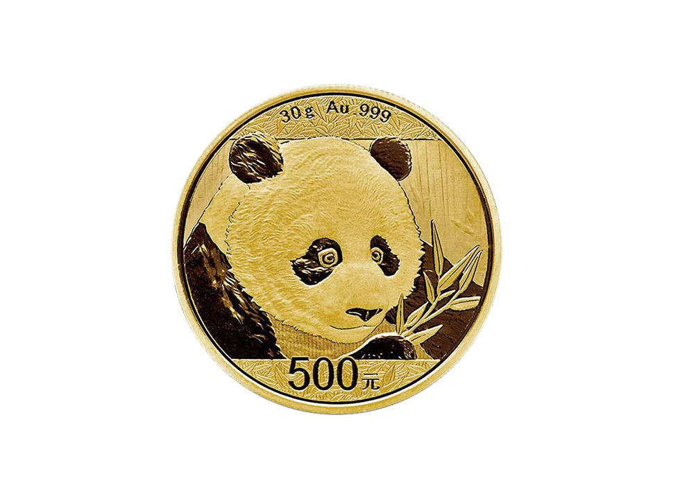 Buy original gold coins China 30g Panda Gold with Bitcoin!