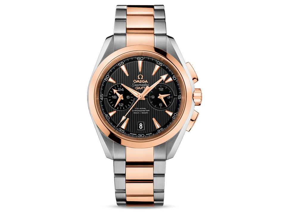 Buy original Omega ﻿SEAMASTER AQUA TERRA 150M OMEGA CO-AXIAL GMT CHRONOGRAPH 231.20.43.52.06.001 with Bitcoin!