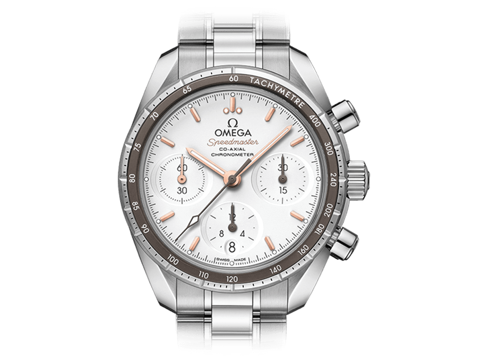 Buy original Omega Speedmaster 38 Co-Axial Chronograph 324.30.38.50.02.001 with Bitcoins!