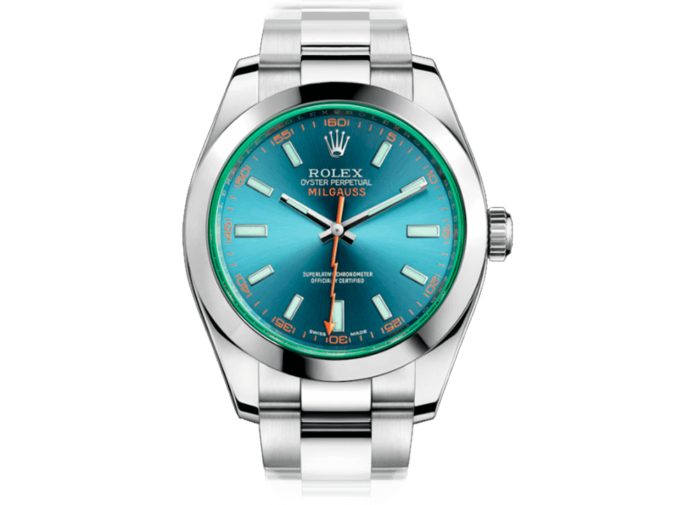 Original ROLEX MILGAUSS 116400GV Z-Blue for bitcoins!