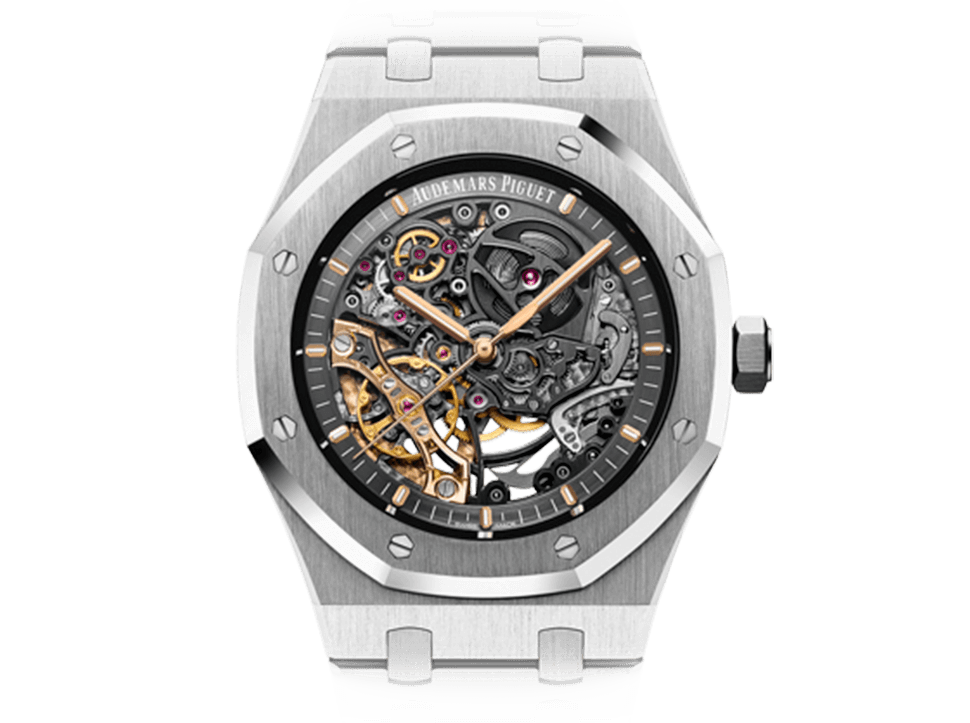 Buy original Audemars Piguet ROYAL OAK DOUBLE BALANCE WHEEL OPENWORKED with Bitcoins!