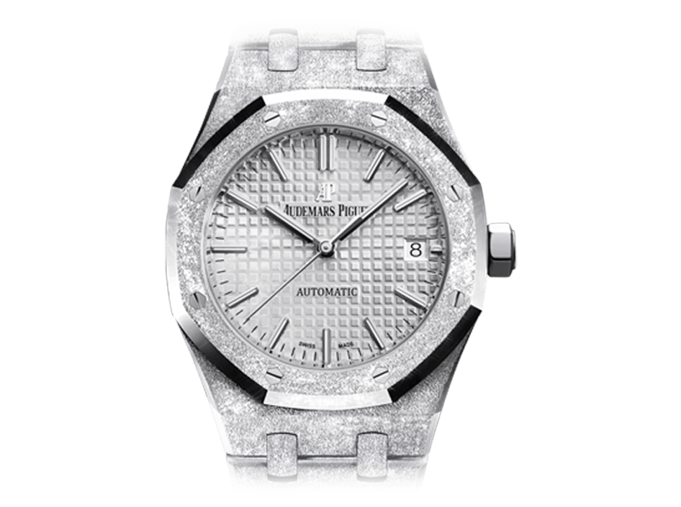 Buy original Audemars Piguet ROYAL OAK FROSTED GOLD with Bitcoins!