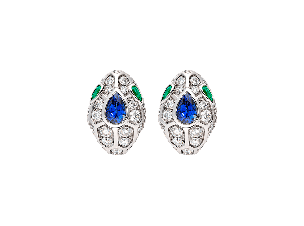 Buy original Jewelry Bvlgari Serpenti Earrings 355355 with Bitcoins!