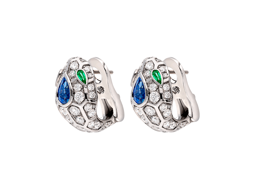 Buy original Jewelry Bvlgari Serpenti Earrings 355355 with Bitcoins!