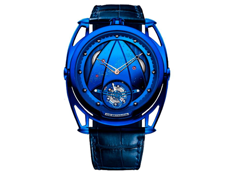 Buy original De Bethune DB28 Kind of blue Tourbillon DB28TBMW with Bitcoin!