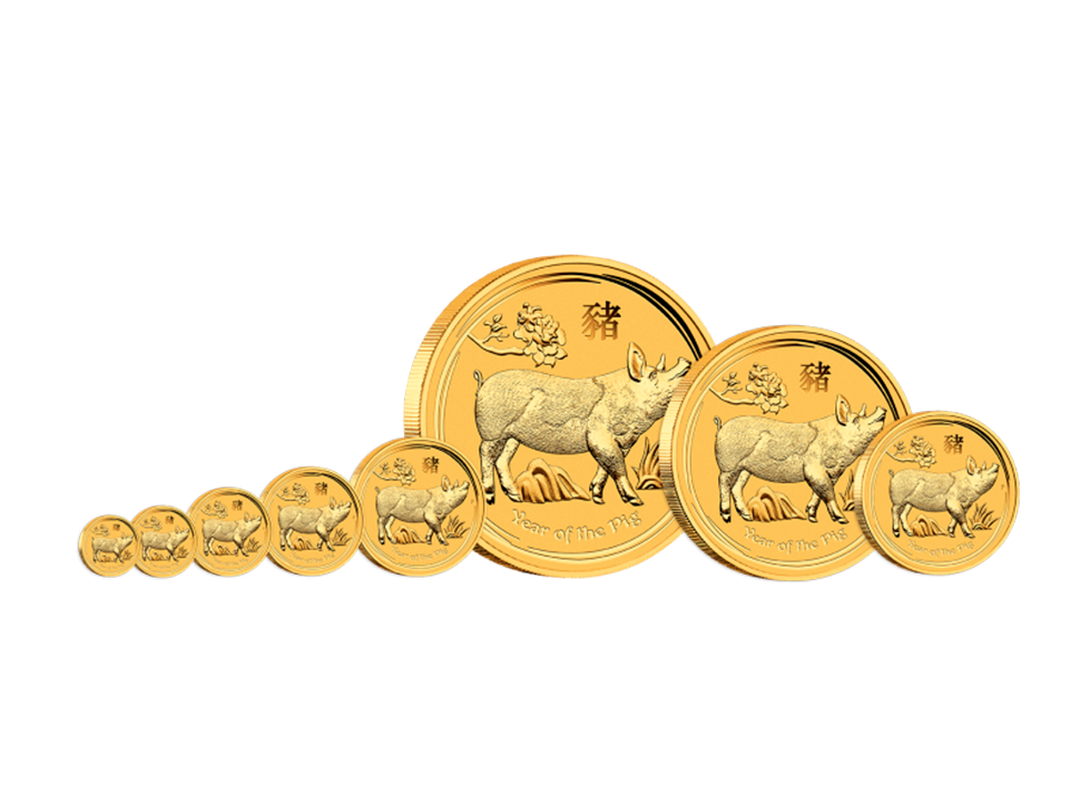 Buy original gold coins 1 kg Gold Lunar II Pig 2019 with Bitcoin!