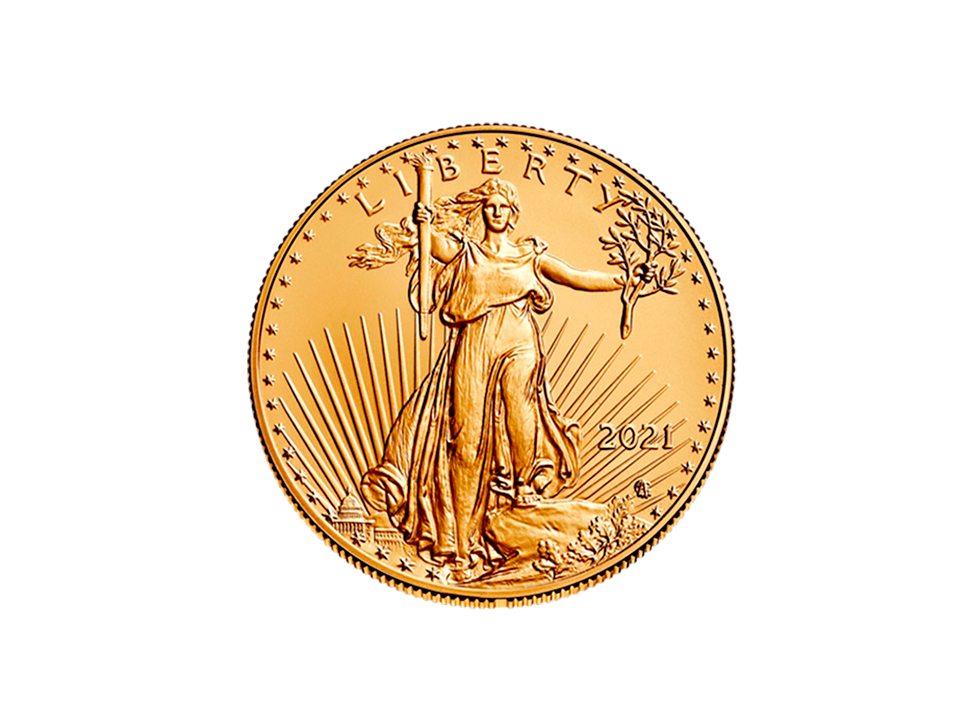 Buy original gold coins 1 oz Gold American Eagle 2021 Type 2 with Bitcoin!