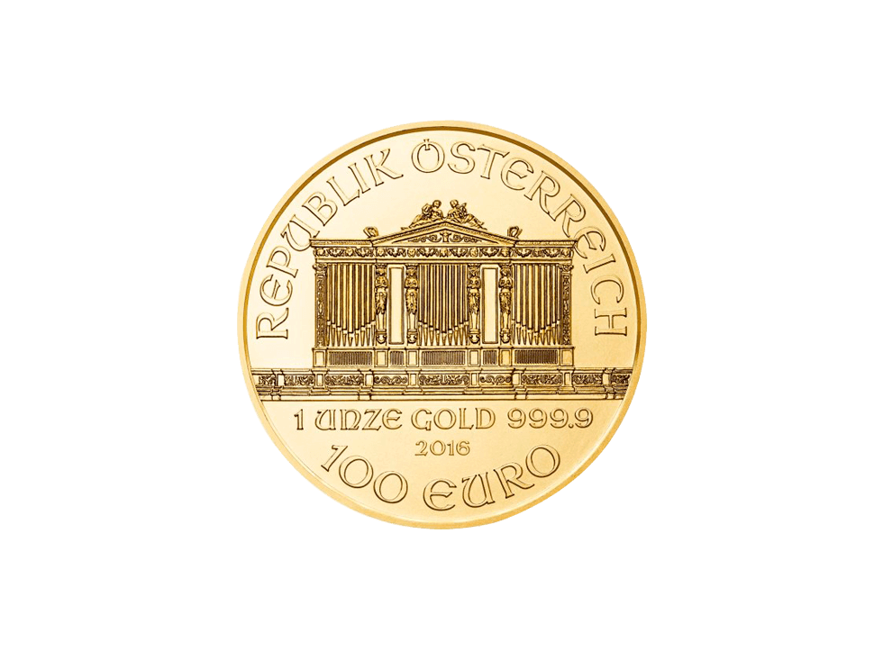 Buy original gold coins 1 oz Gold Wiener Philharmoniker with Bitcoin!