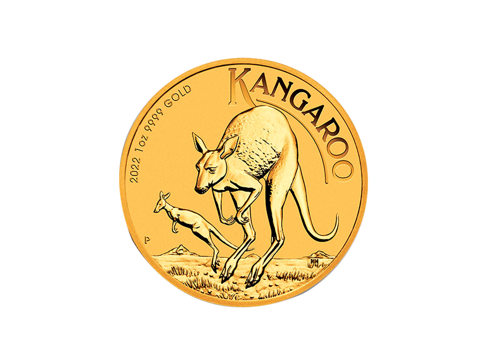 Buy original gold coins Australia 1 oz Nugget Kangaroo 2022 Gold with Bitcoin!