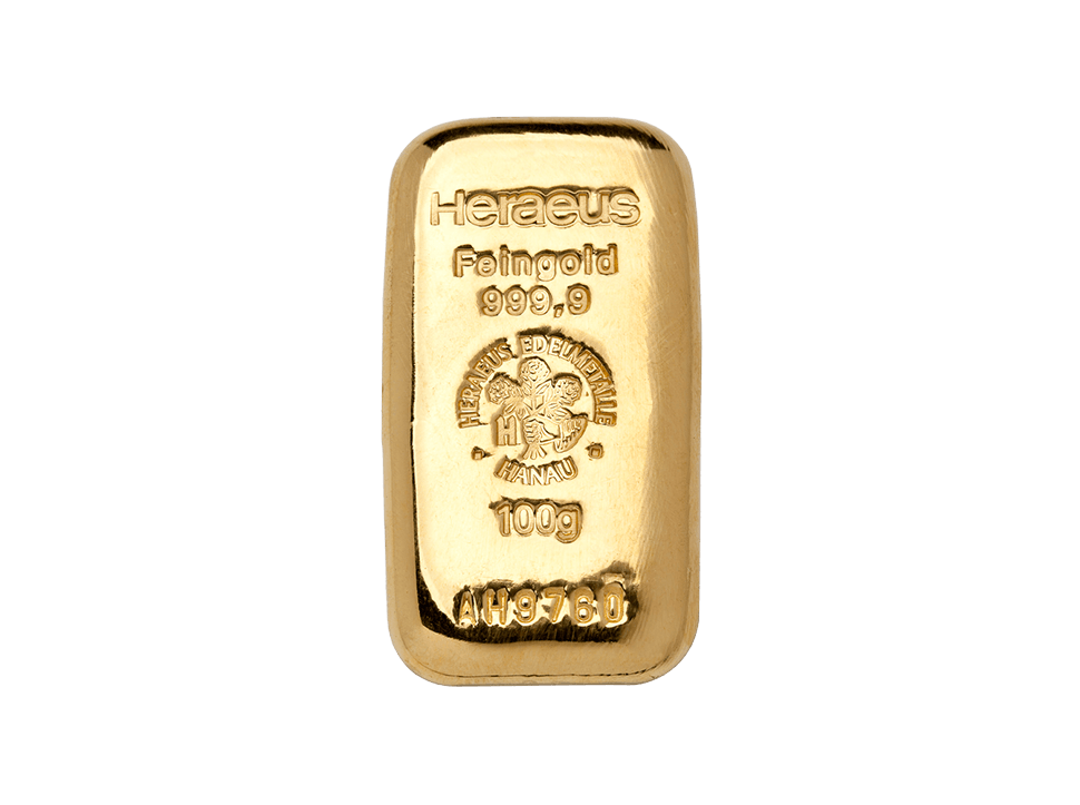  BitDials | Buy original Heraeus Gold Bar 100 g with Bitcoins!