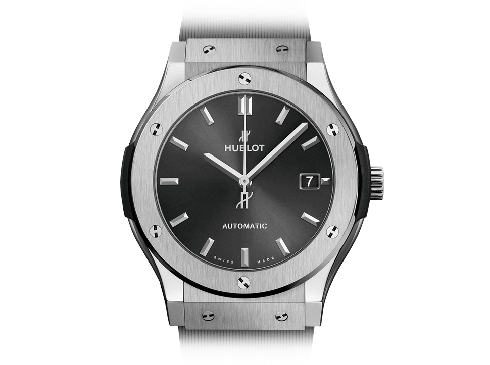 Buy original Hublot CLASSIC FUSION RACING GREY TITANIUM 511.NX.7071.RX with Bitcoins!