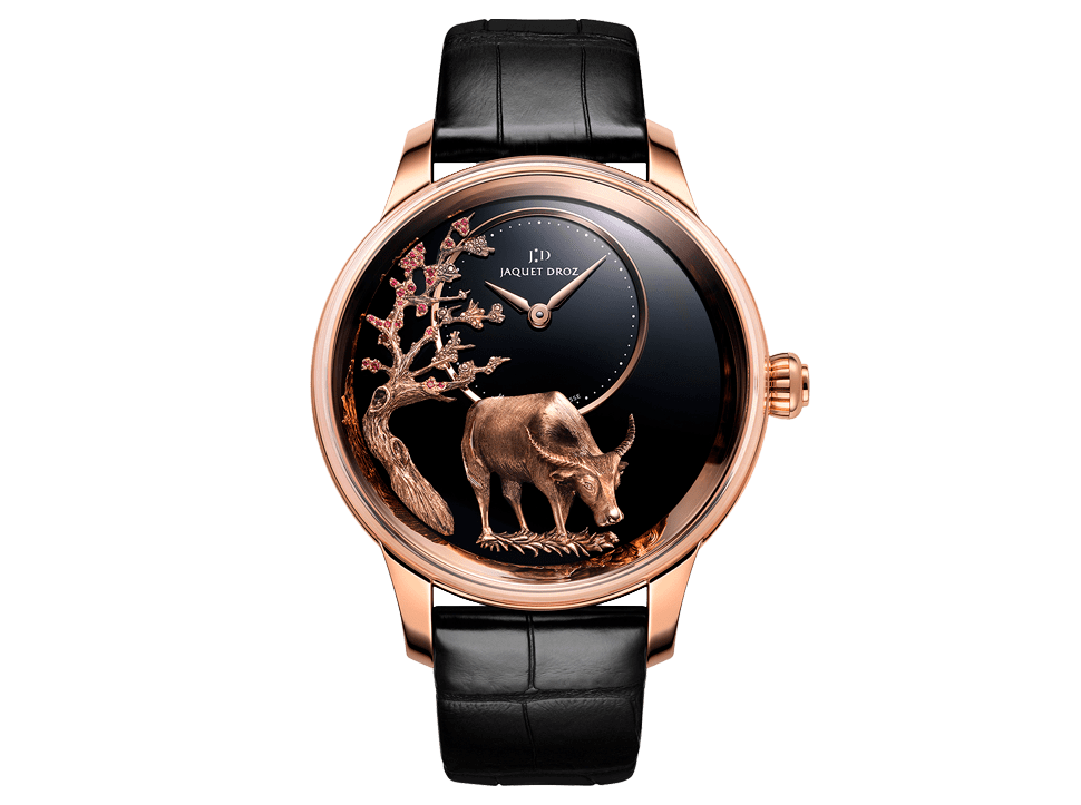 Buy original Jaquet Droz Petite heure minute relief buffalo J005023295 with Bitcoins!