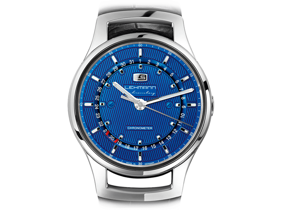 Buy original Lehmann Intemporal power reserve zd dark blue LS 0009-003-01-03-02 with Bitcoin!