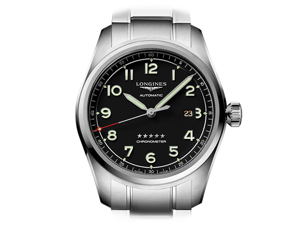 Buy original Longines Spirit L3.811.4.53.6 with Bitcoin!