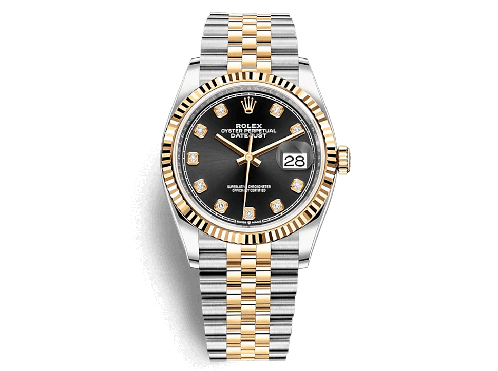 Buy original Rolex Datejust 36 m 126233-0021 with Bitcoin!