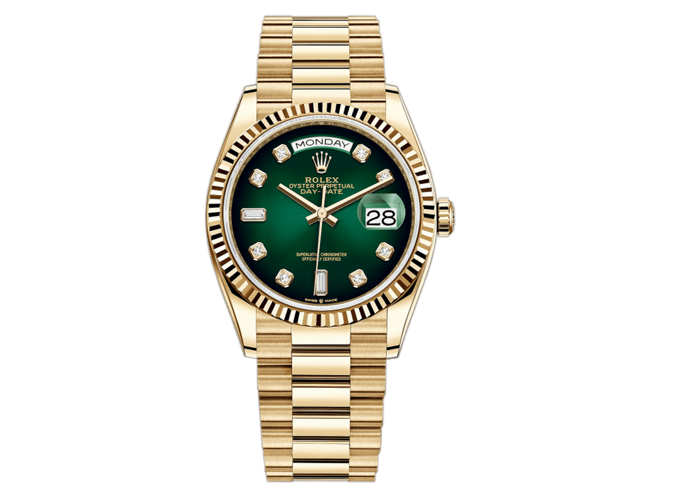 Buy original Rolex DAY-DATE 36 m 128238-0069 with Bitcoins!