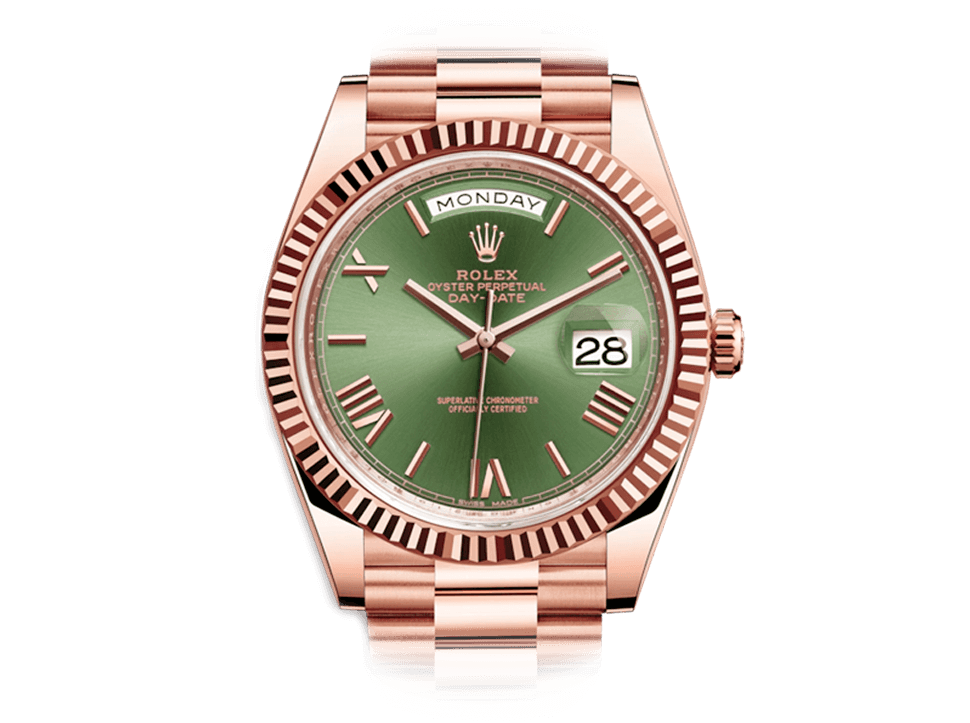 Buy original Rolex DAY-DATE 40 228235 with Bitcoins!