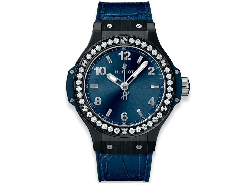 Buy original Hublot Big Bang Ceramic Blue  Diamond 361.CM.7170.LR.1204 with Bitcoins!