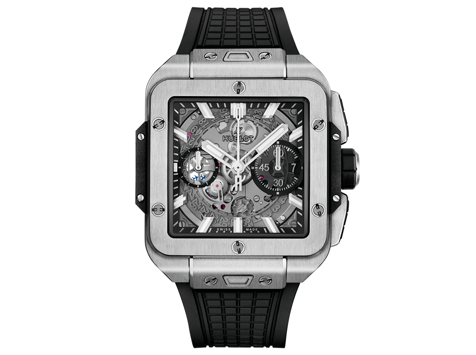 Buy original Hublot Square Bang Unico Titanium 821.NX.0170.RX with Bitcoin!