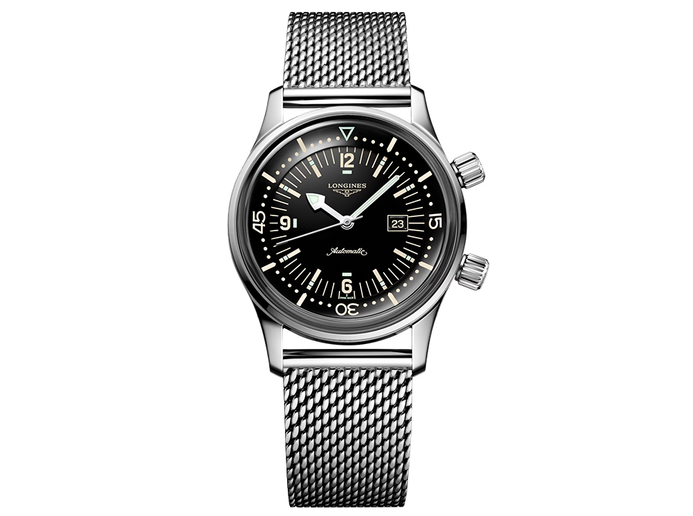 Buy original Longines Legend Diver L3.374.4.50.6 with Bitcoin!