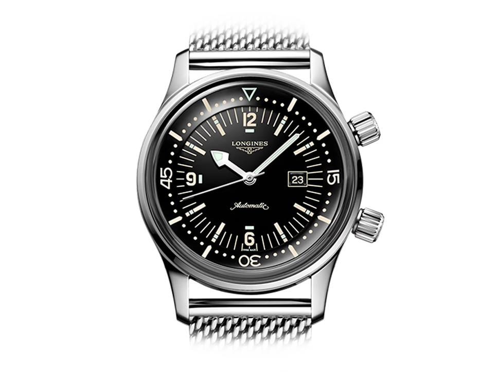 Buy original Longines Legend Diver L3.374.4.50.6 with Bitcoin!