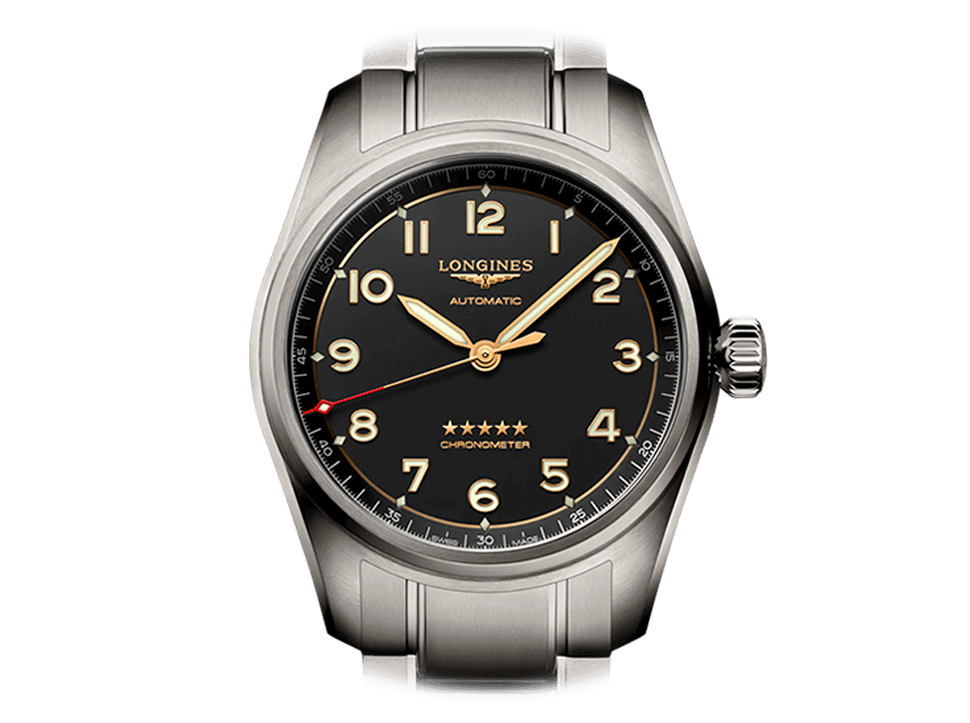 Buy original Longines Spirit L3.810.1.53.6 with Bitcoin!