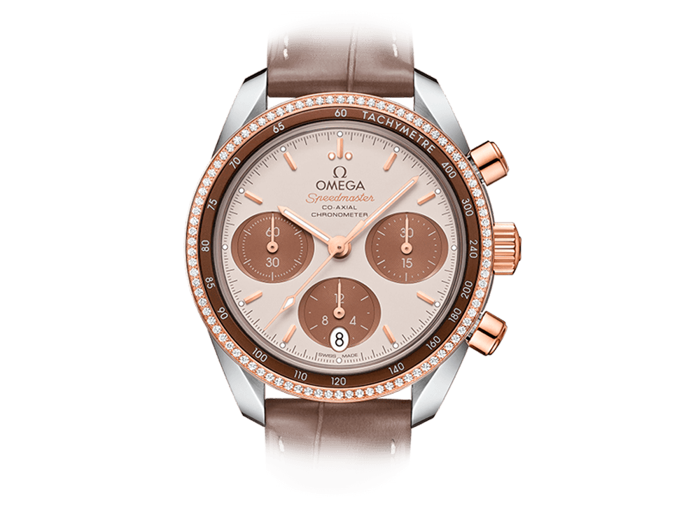 Buy original Omega Speedmaster 38 Co-Axial Chronograph 324.28.38.50.02.002 with Bitcoins!