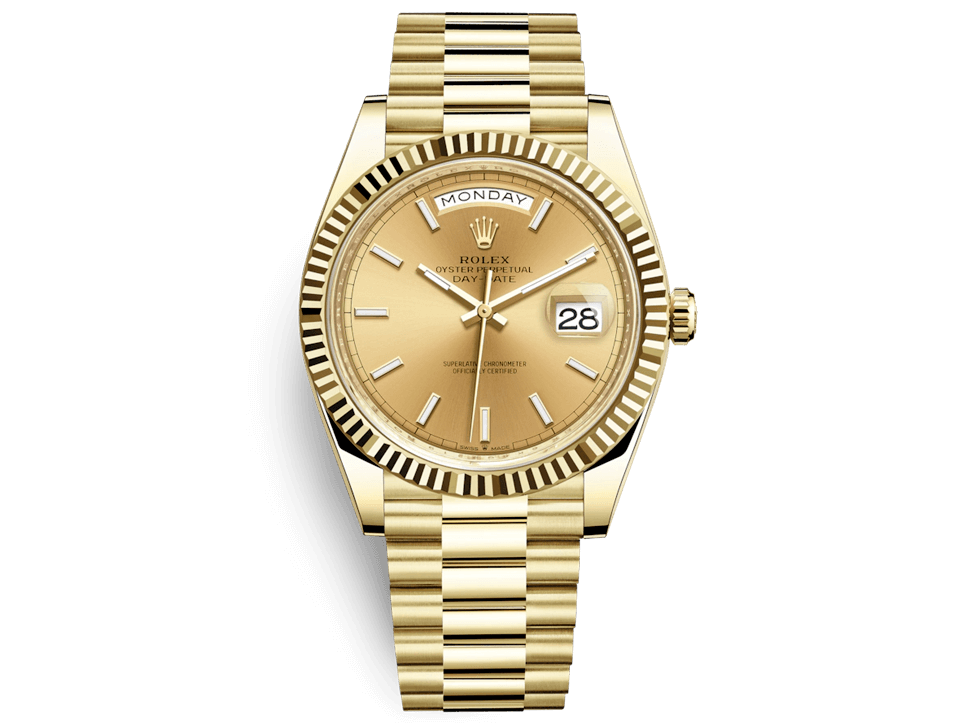 Buy original Rolex DAY-DATE 40 228238 with Bitcoins!