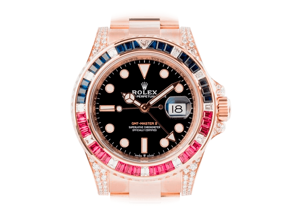 Buy original Rolex GMT-Master II 126755 SARU with Bitcoin!