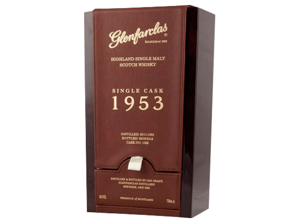 Buy original Whiskey Glenfarclas 1953 - 58 year old single cask whiskey with Bitcoin!