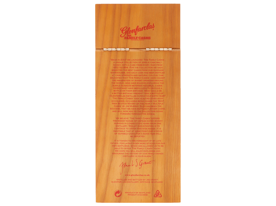 Buy original Whiskey Glenfarclas Vintage 1966 Spring 2017 with Bitcoin!