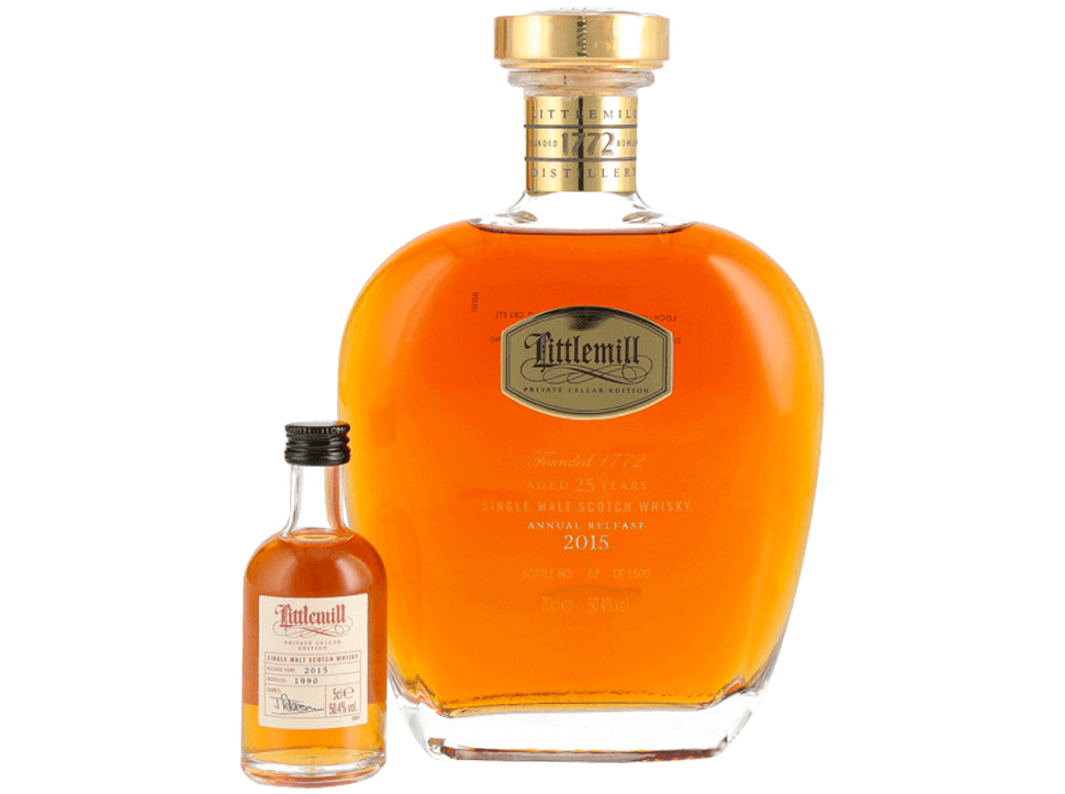 Buy original Whiskey Littlemill 25 YO Single Malt with Bitcoin!