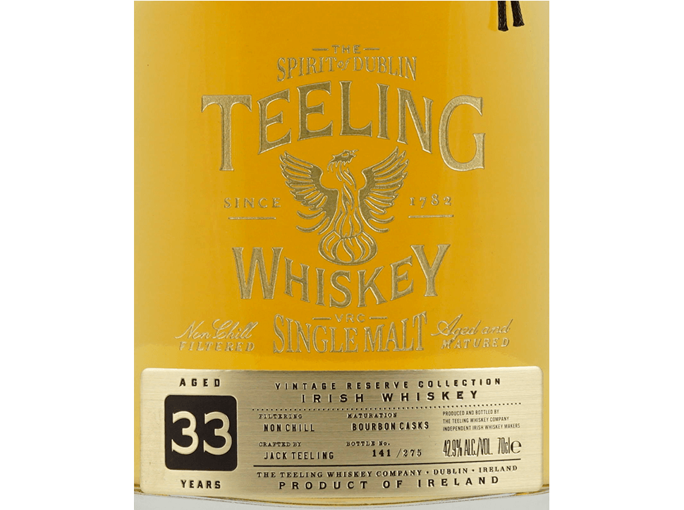 Buy original Whiskey Teeling 33 years with Bitcoin!