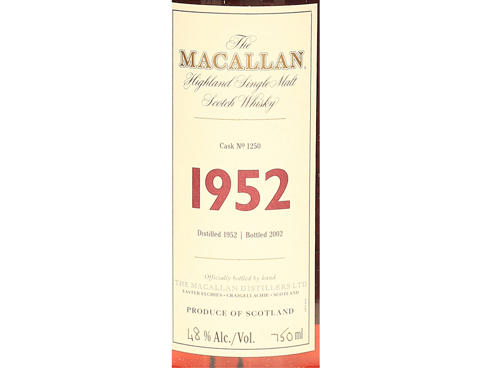 Buy original Whiskey The Macallan Fine & Rare 49 Years 1952 Cask 1250 with Bitcoin!