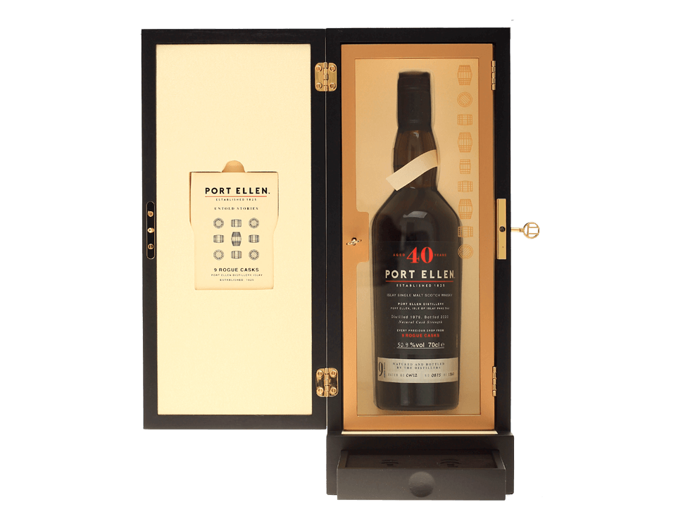 Buy original Whiskey Port Ellen 40 Years Islay Single Malt with Bitcoin!