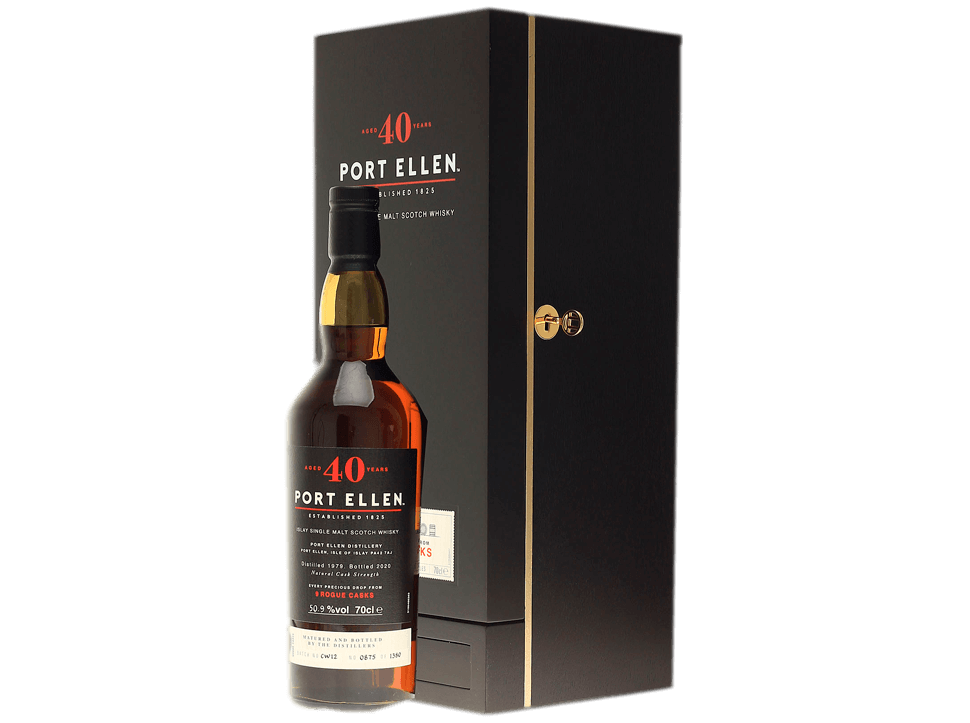 Buy original Whiskey Port Ellen 40 Years Islay Single Malt with Bitcoin!