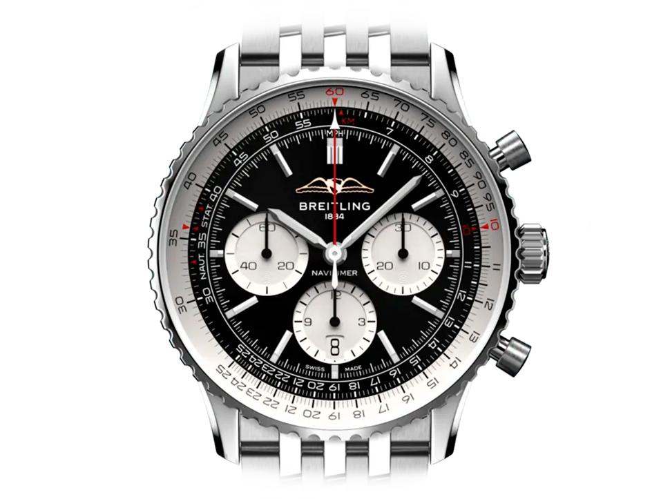 Buy original Breitling-Navitimer B01 Chronograph AB0138211B1A1 with Bitcoins!