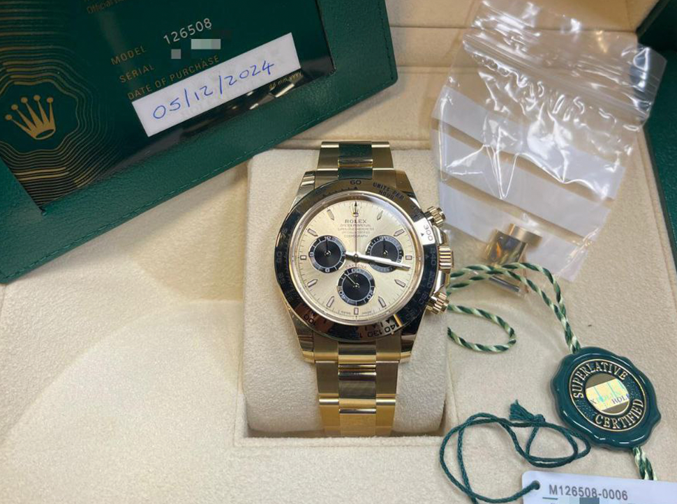 Buy original Rolex Cosmograph Daytona m126508-0006 with Bitcoins!