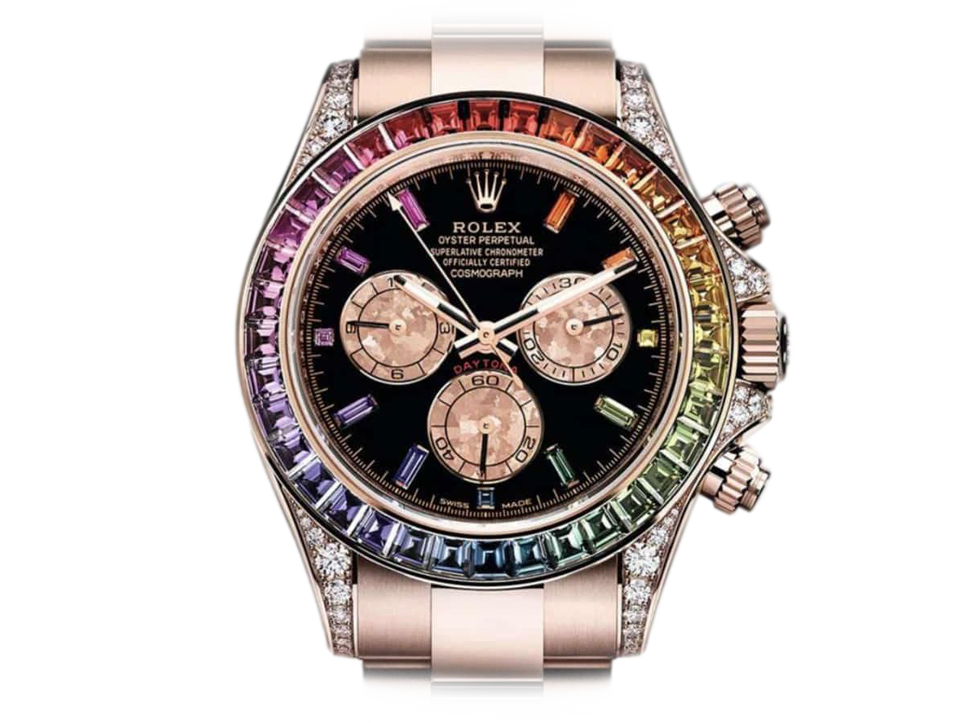 Buy original Rolex Daytona 126595RBOW with Bitcoins!