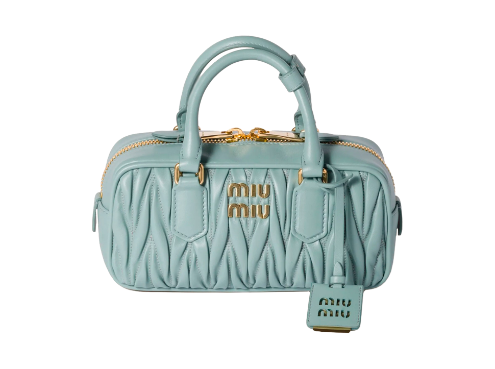 Buy original Miu Miu Arcadie matelassé tote bag with Bitcoins!