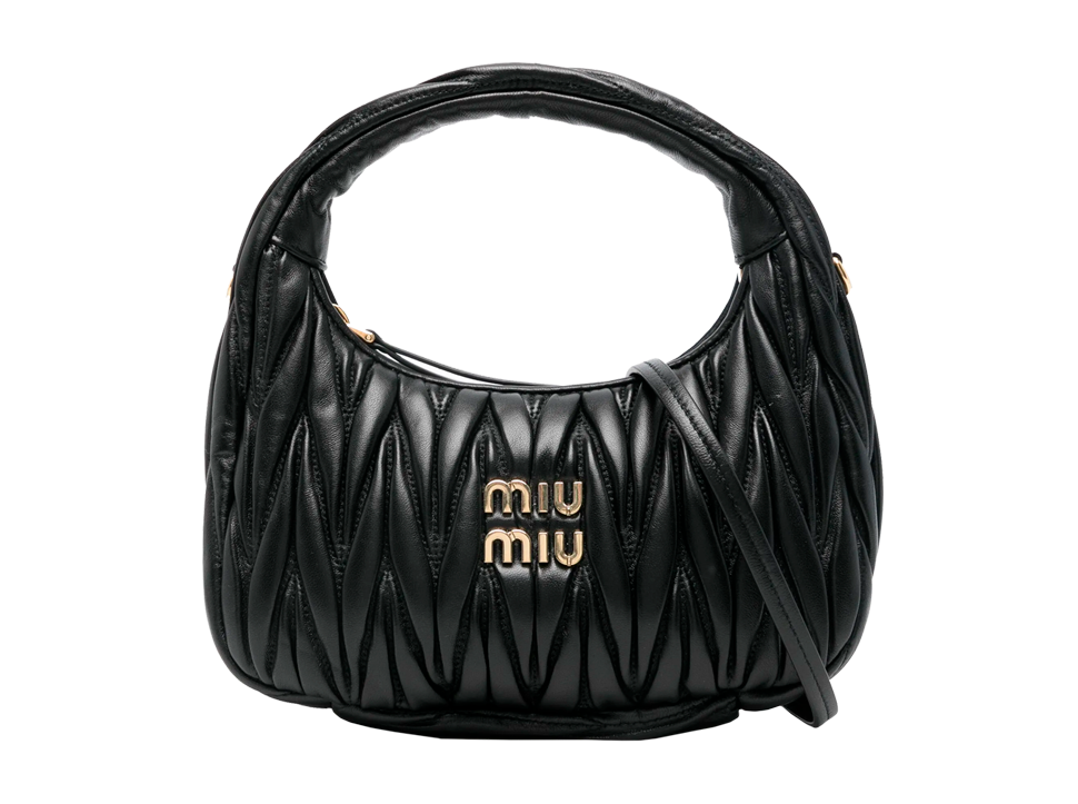 Buy original Miu Miu Wander tote bag black with Bitcoins!