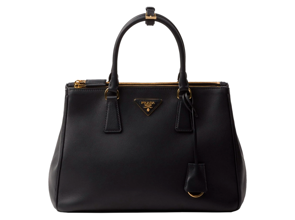 Buy original Prada large Galleria leather bag black with Bitcoins!