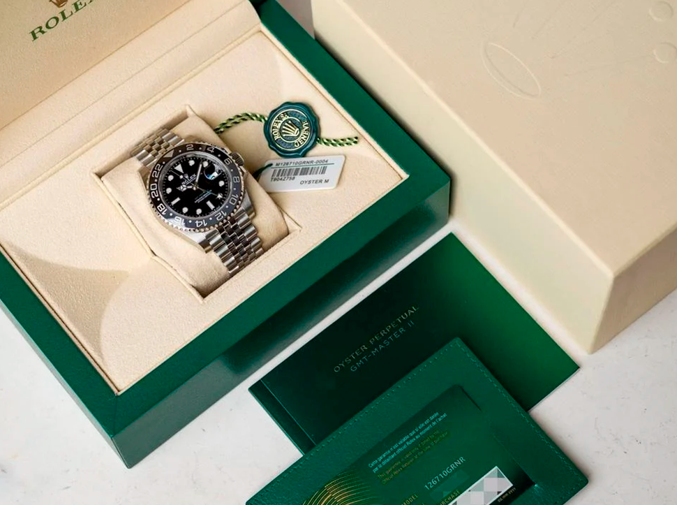Buy original Rolex GMT-Master II 126710grnr-0003 with Bitcoin!