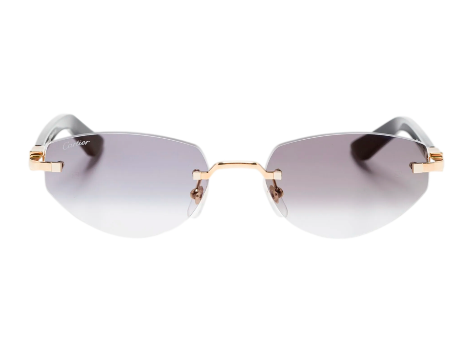 Buy original Cartier Eyewear geometric-frame sunglasses with Bitcoins!